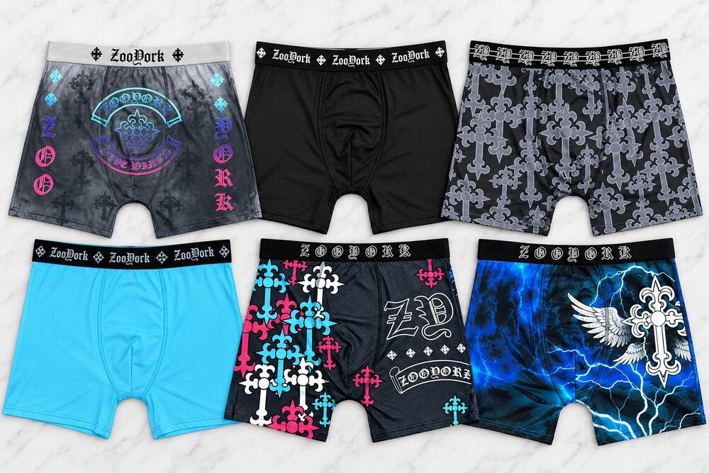 Zoo York Super Soft Brushed Performance Boxer Briefs 6 Pack NWT — Size Large